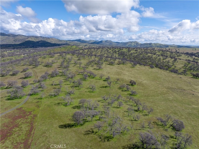 drone / aerial view with a mountain view