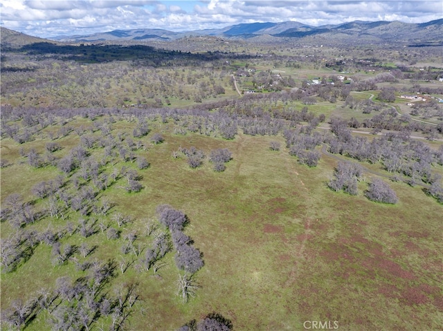 drone / aerial view with a mountain view