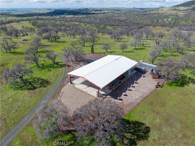 bird's eye view with a rural view