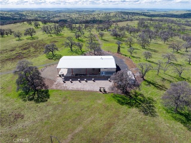 bird's eye view featuring a rural view