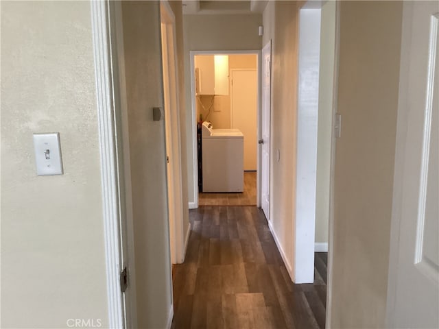 hall featuring dark hardwood / wood-style flooring