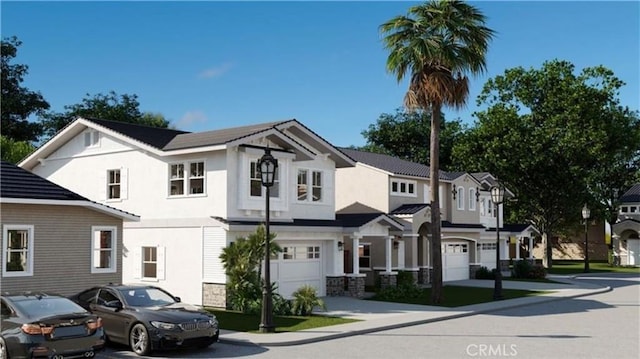 view of front of house featuring a garage