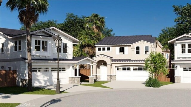 view of front of house featuring a garage