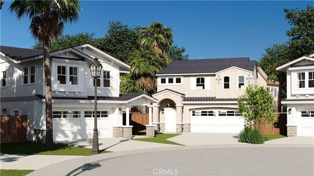 view of front facade with a garage