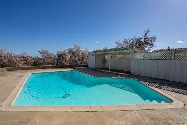 view of pool featuring a pergola