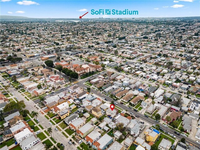 6820 S Van Ness Ave, Los Angeles, CA 90047 - aerial overview of property's location with nearby suburban area