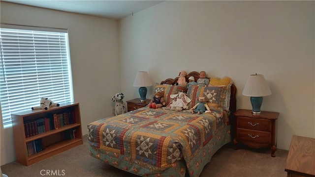 bedroom featuring carpet