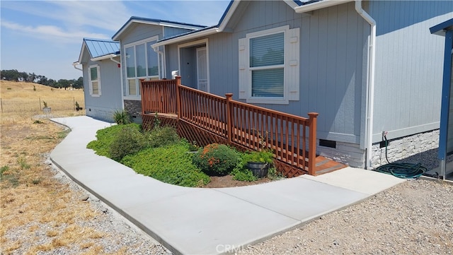 exterior space with a wooden deck