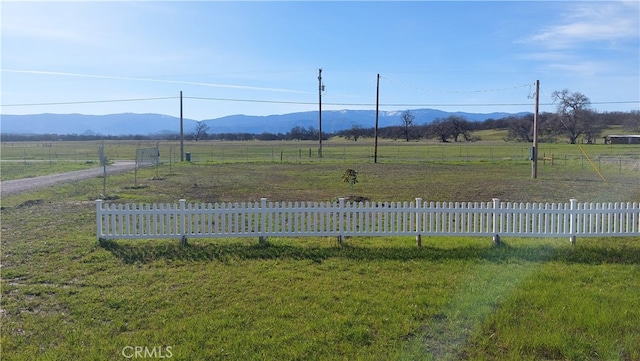 mountain view with a rural view