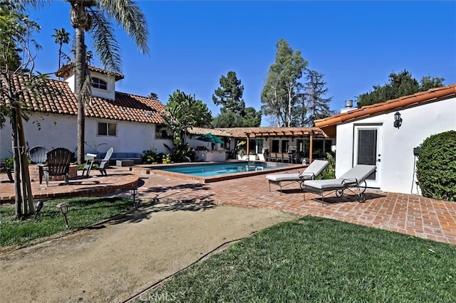 view of pool with a patio