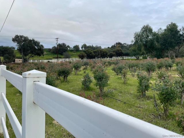 balcony featuring a rural view