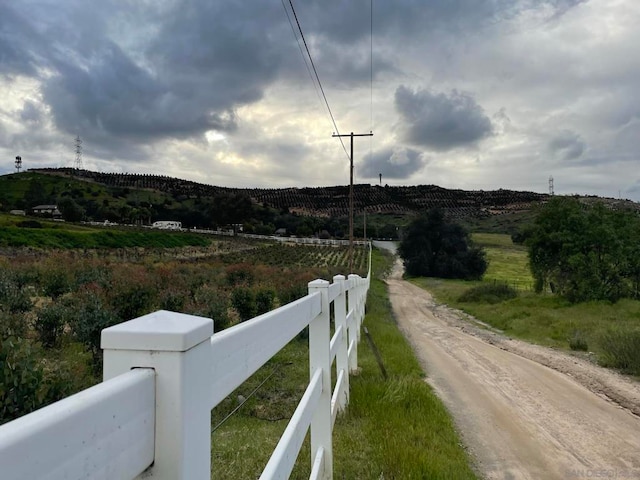 exterior space featuring a rural view