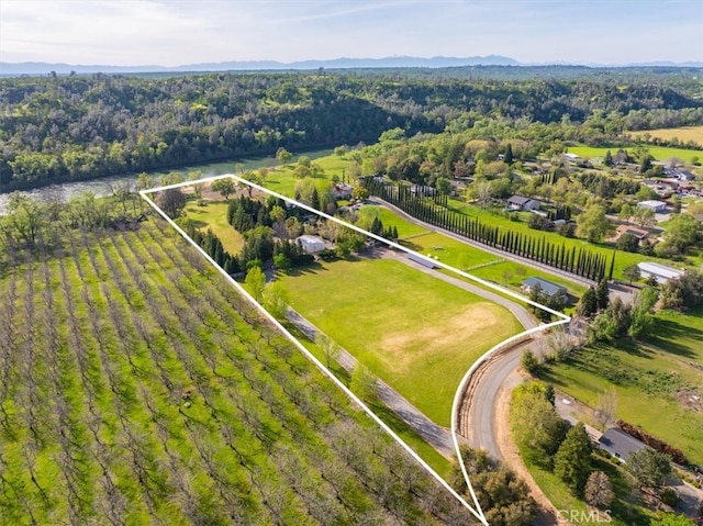 drone / aerial view featuring a rural view