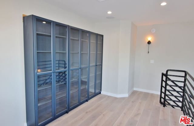 interior space featuring light wood-type flooring