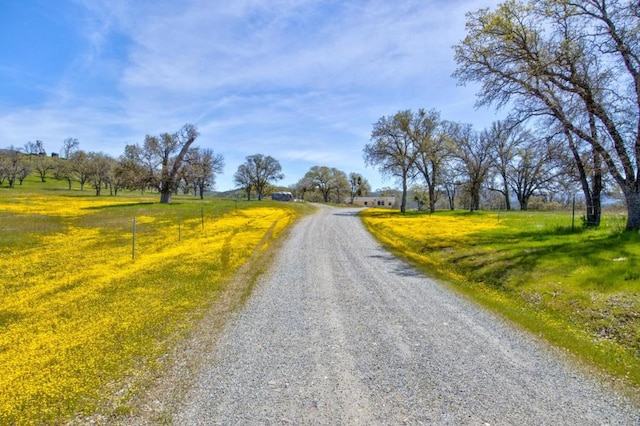 view of street featuring a rural view