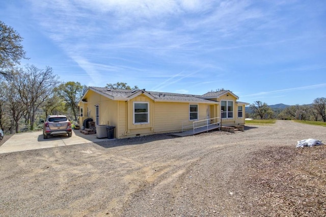 view of single story home