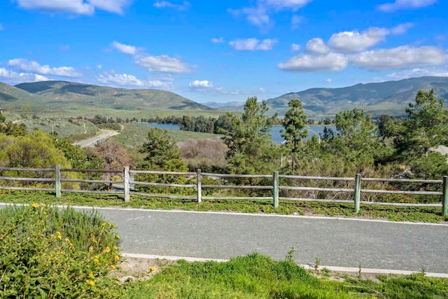 property view of mountains featuring a rural view