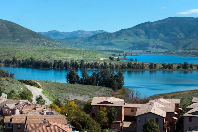 property view of water with a mountain view