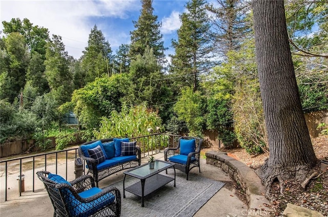 view of patio / terrace featuring outdoor lounge area