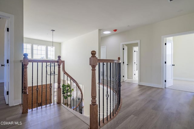 hall featuring hardwood / wood-style flooring