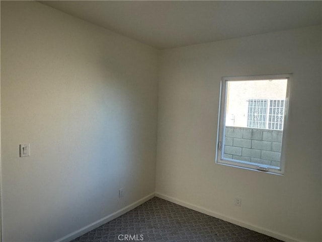 view of carpeted empty room