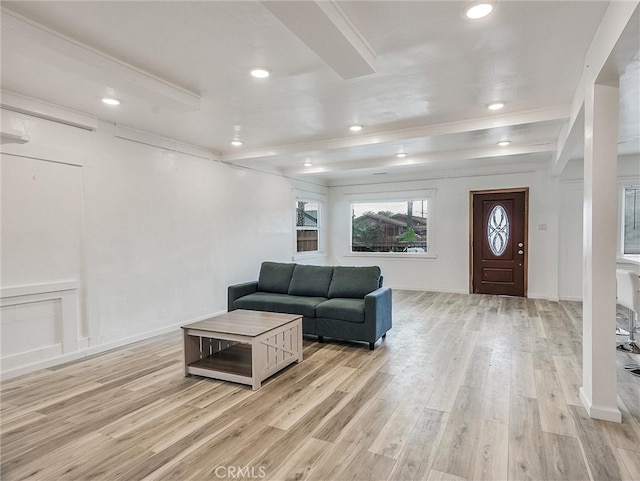 143 N Hobart Blvd, Los Angeles, CA 90004 - living room featuring light hardwood / wood-style flooring