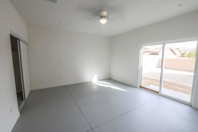 empty room with concrete floors