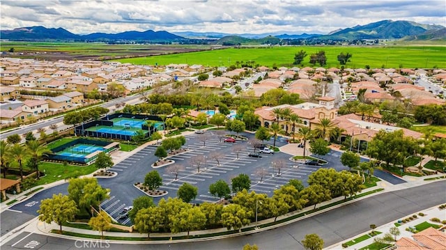 bird's eye view featuring a mountain view