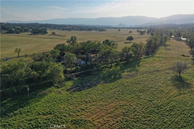 aerial view with a mountain view