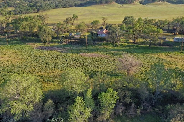 aerial view featuring a rural view