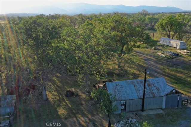 aerial view featuring a mountain view