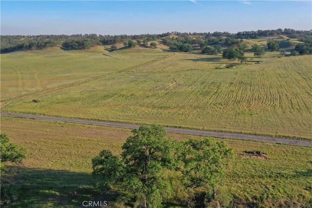 aerial view with a rural view