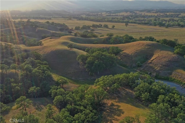 aerial view with a rural view