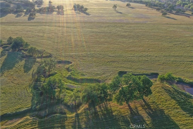 aerial view featuring a rural view