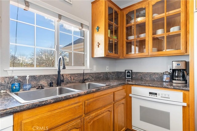 kitchen with oven and sink