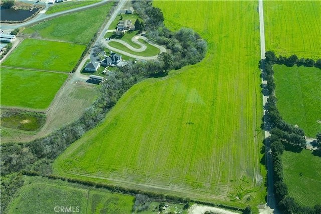 drone / aerial view featuring a rural view