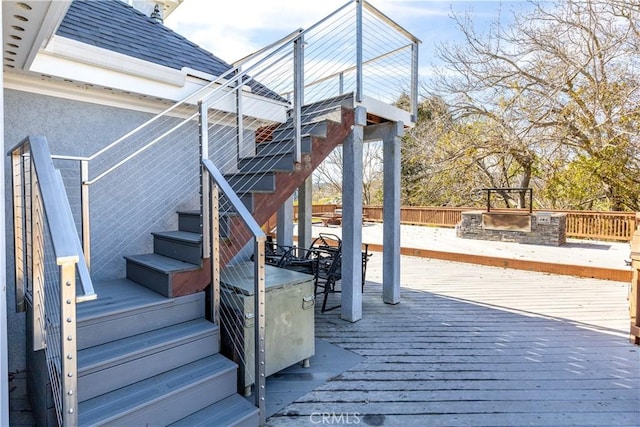 view of wooden terrace