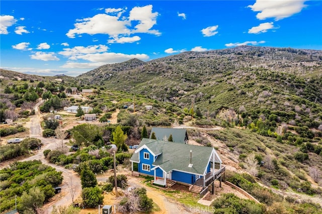 aerial view featuring a mountain view