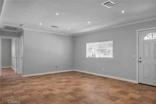 entrance foyer with crown molding