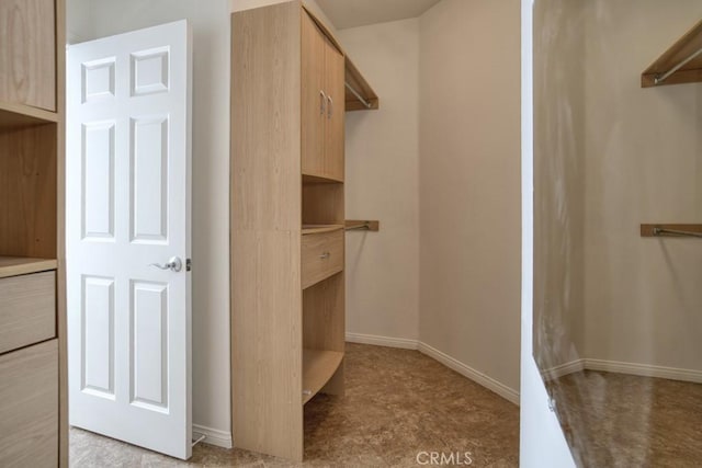 view of walk in closet