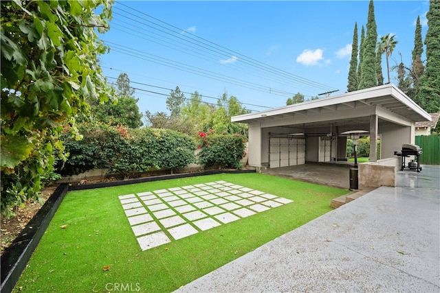 view of yard featuring a patio