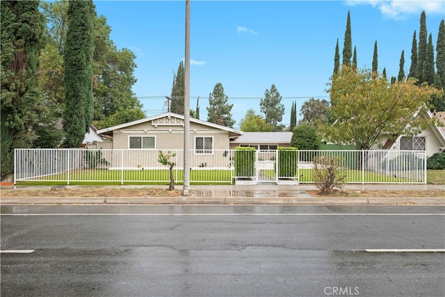 view of single story home