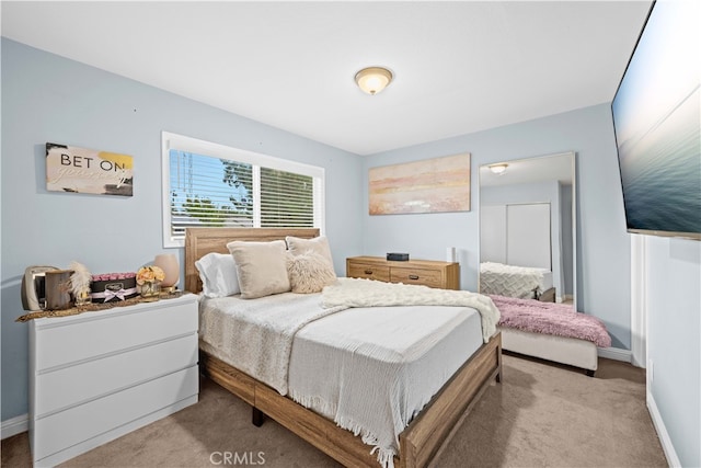 view of carpeted bedroom