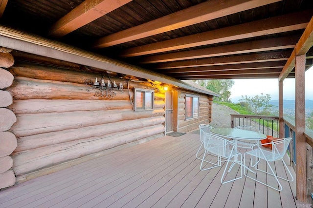 view of wooden terrace