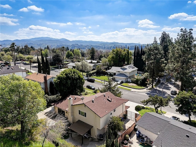 aerial view featuring a mountain view