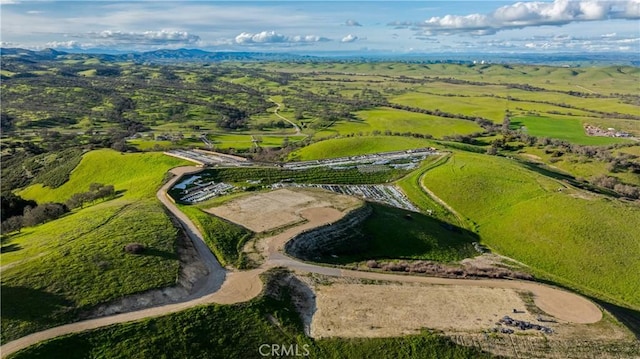 drone / aerial view with a rural view
