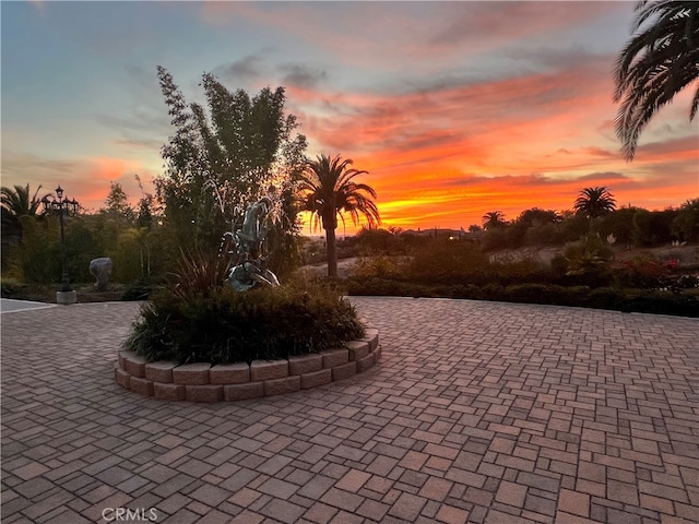 view of property's community with a patio