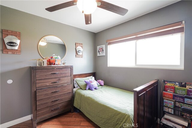 2425 N Fillmore Ave, Rialto, CA 92377 - bedroom featuring ceiling fan and wood finished floors