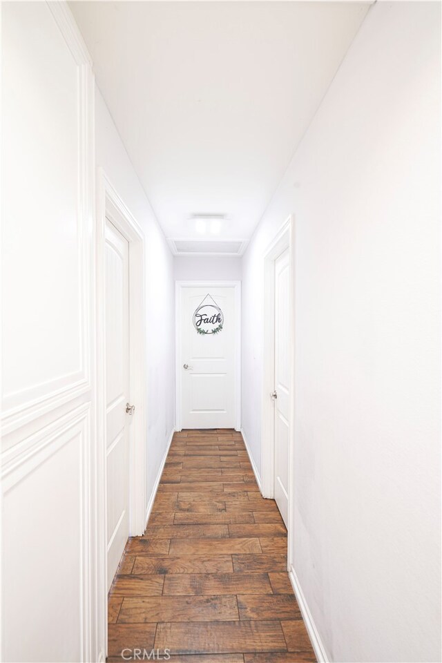 2425 N Fillmore Ave, Rialto, CA 92377 - corridor featuring dark wood finished floors