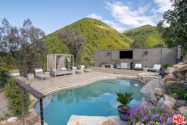 view of pool with a patio